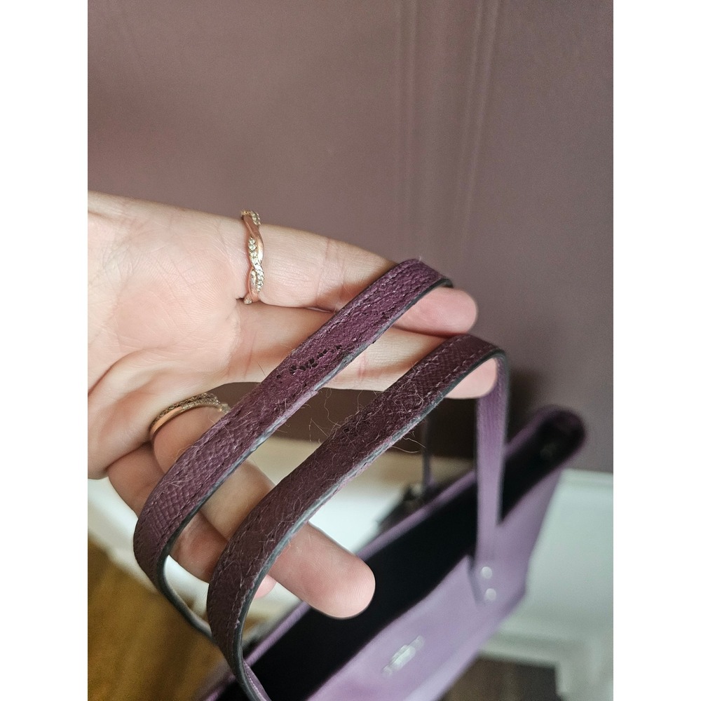 Coach City Tote in Crossgrain Leather Purple F57522 Handbag Shoulder Bag - Picture 3 of 12